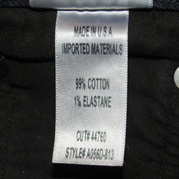 Agolde Black Wash Riley High Rise Cropped Straight Leg Jeans - Picture 10 of 11